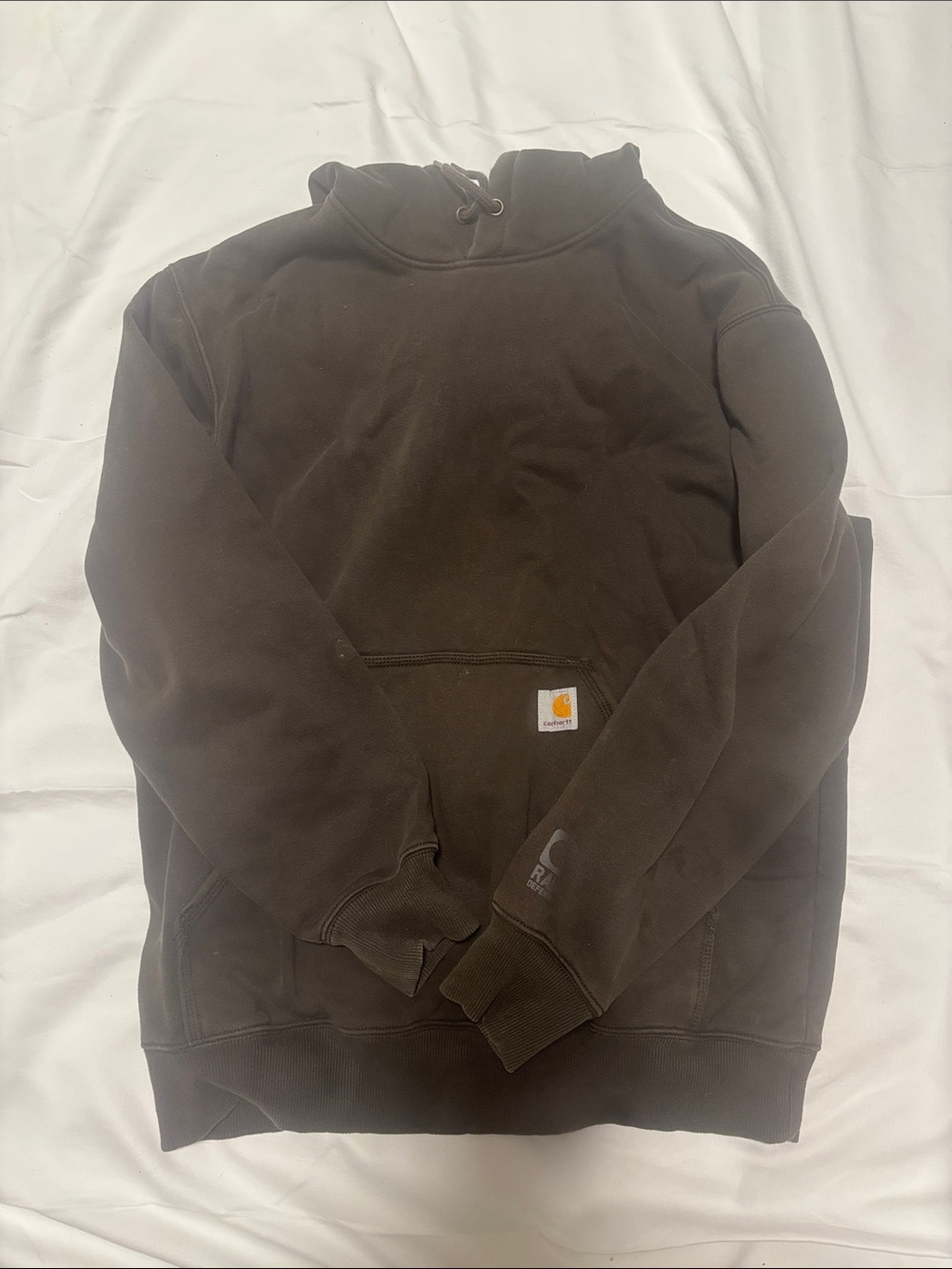 Carhartt Men's Pullover Hoodie Rain Defense- Brown